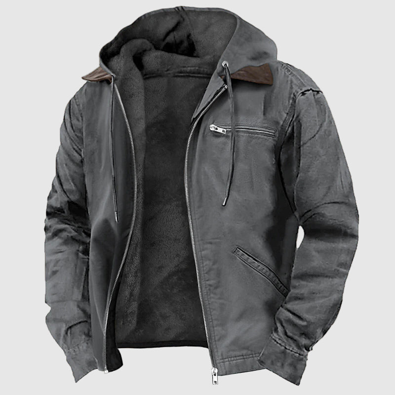 Men's Alessandro Veneti Shield Soft Hooded Jacket – Lightweight Wind-Resistant Layer