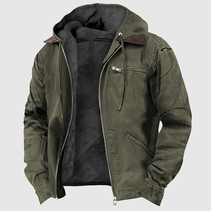 Men's Alessandro Veneti Shield Soft Hooded Jacket – Lightweight Wind-Resistant Layer