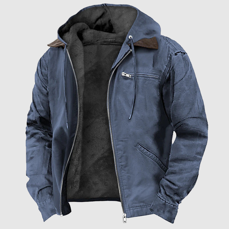 Men's Alessandro Veneti Shield Soft Hooded Jacket – Lightweight Wind-Resistant Layer