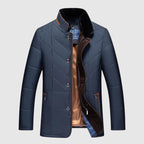 Men's Felix Grant Timeless Comfort Jacket – Plush Collar & Zip-Button Outerwear