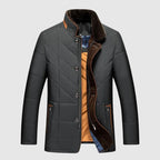 Men's Felix Grant Timeless Comfort Jacket – Plush Collar & Zip-Button Outerwear