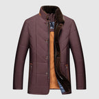 Men's Felix Grant Timeless Comfort Jacket – Plush Collar & Zip-Button Outerwear