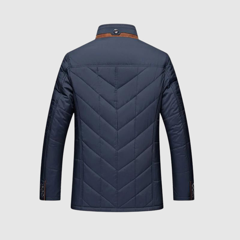 Men's Felix Grant Timeless Comfort Jacket – Plush Collar & Zip-Button Outerwear