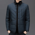 Men's Felix Grant Timeless Comfort Jacket – Plush Collar & Zip-Button Outerwear