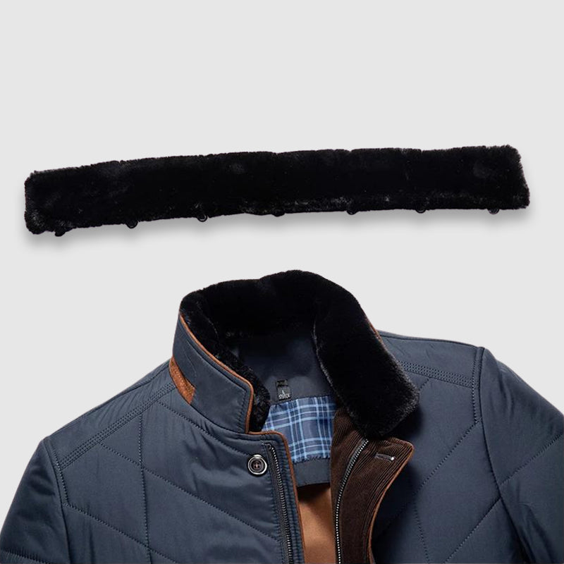 Men's Felix Grant Timeless Comfort Jacket – Plush Collar & Zip-Button Outerwear